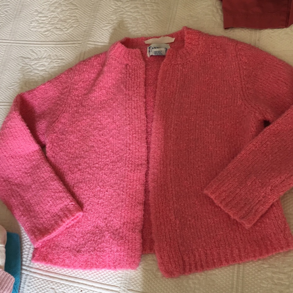 Vtg Tanner super prep pink cardigan